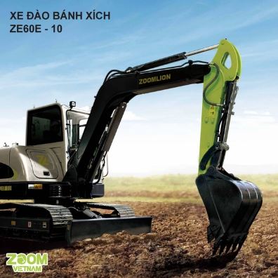 Xe đào bánh xích ZE60E-10 - Máy Móc Xây Dựng Zoom - Công Ty Cổ Phần Zoom Việt Nam